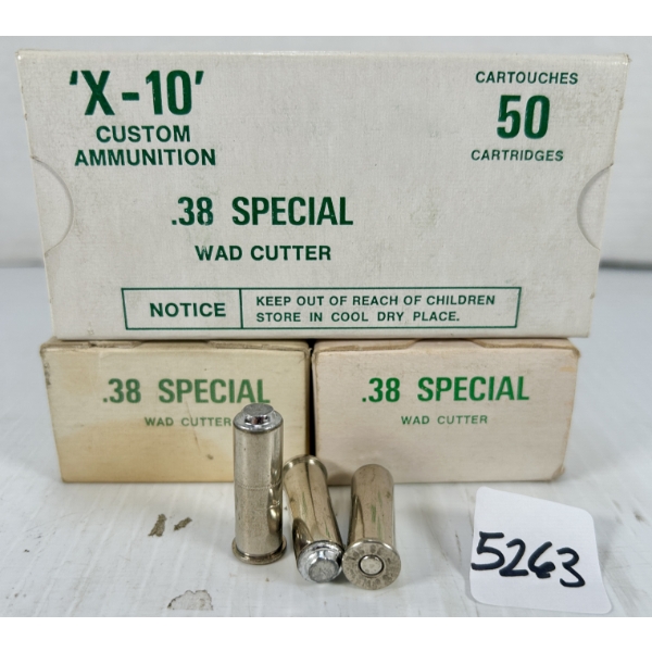 AMMO: 150X X-10 .38 SPL - FACTORY RELOADS 