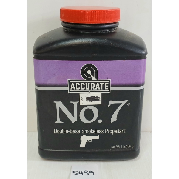 POWDER: ACCURATE ARMS NO. 7 DOUBLE BASE SMOKELESS - 0.89LBS
