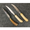 Image 2 : LOT OF 3 - SHEFFIELD HUNTING KNIVES - ANTLER HANDLE
