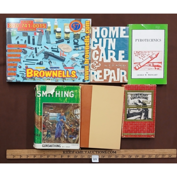 LOT OF 6 - FIREARM / GUNSMITH PUBLICATIONS - INCL "PYROTECHNICS," "HOME GUN CARE & REPAIR," ETC