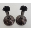 Image 4 : LOT OF 2 - NASON (?) BLACK GLASS COPPER AVENTURINE VASES