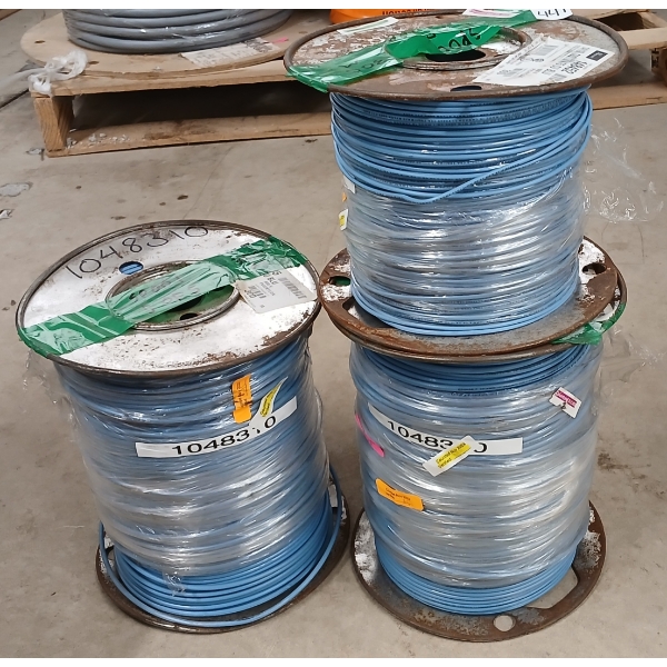 LOT OF 3 - CU BLUE WIRE SPOOLS