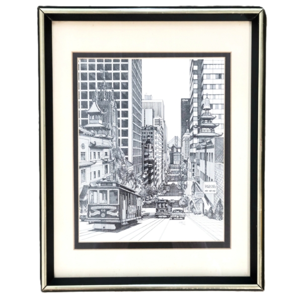 CITYSCAPE BY MARTIN TANG (PRS AMERICAN ARTIST) - FRAMED PRINT