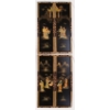 Image 1 : LOT OF 4 - CHINESE REAR PALACE LADIES SOAPSTONE & BLACK LACQUER WALL PANELS