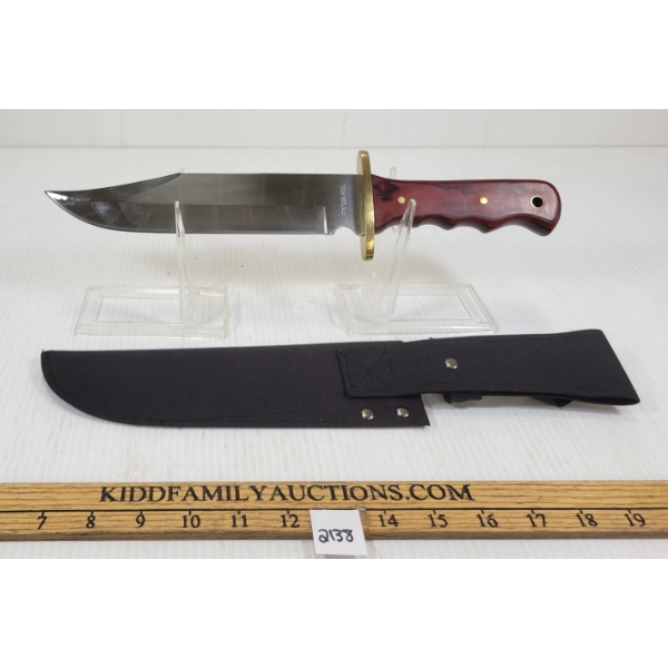 UNMARKED HUNTING KNIFE W/ SHEATH