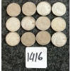 Image 1 : LOT OF 12 - 1940-1968 CDN 10 CENT COINS