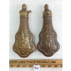 Image 3 : LOT OF 2 - BRASS J.W. HAWKSLEY SHEFFIELD POWDER FLASKS