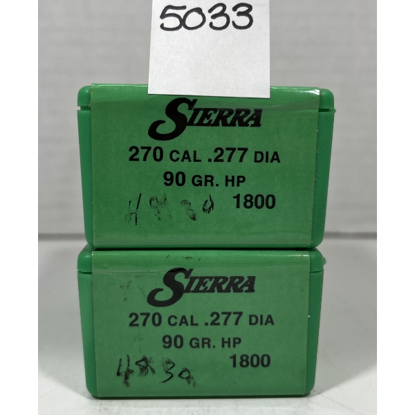 BULLETS: 200X SIERRA .270 - 90 GR - HP - SEALED