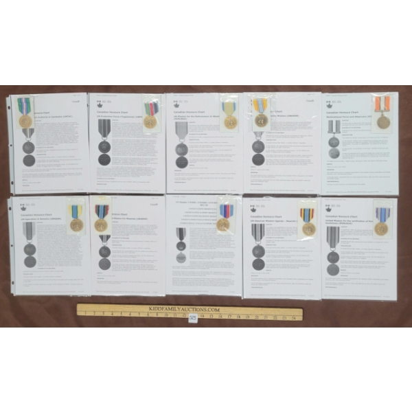 LOT OF 10 - UN MEDALS W/ PAPERS