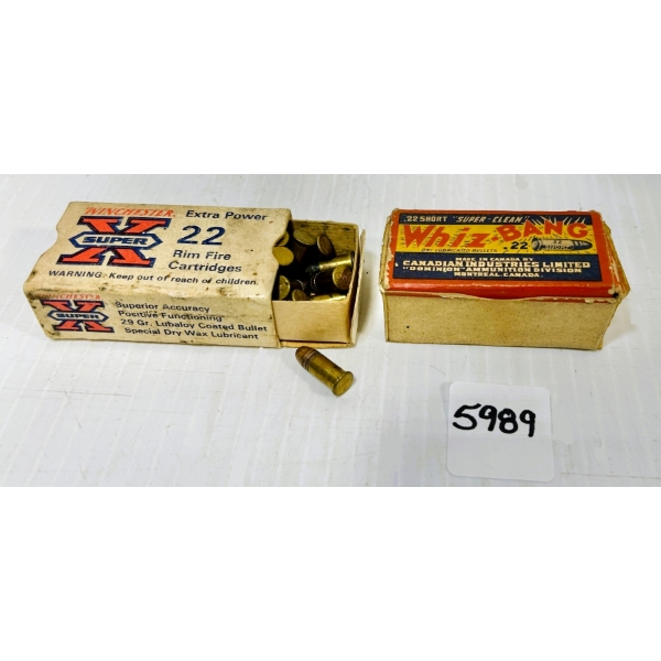 AMMO: APPROX. 80X WINCHESTER & WHIZ-BANG .22 SHORT 