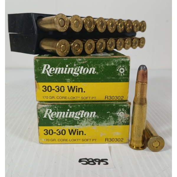 AMMO: 40X REMINGTON .30-30 WIN - 170GR - CORE-LOKT SOFT PT