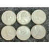 Image 2 : LOT OF 6 - 1968 CDN 25 CENT COINS