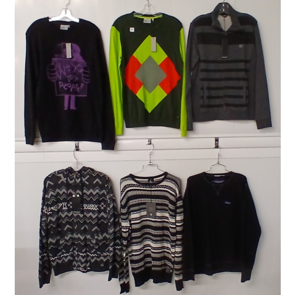 LOT OF 6 - MEN'S SWEATSHIRTS & HOODIES - MFG WESC, RAGWEAR, INSIGHT & PENFIELD