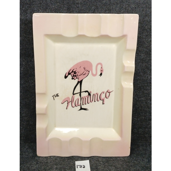 ETF SALINAS CALIF "THE FLAMINGO" CIGAR ASHTRAY
