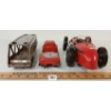 Image 4 : LOT OF 3 - GAMA TIN FRICTION TRUCK, TONKA TRAILER & RACE CAR MODEL