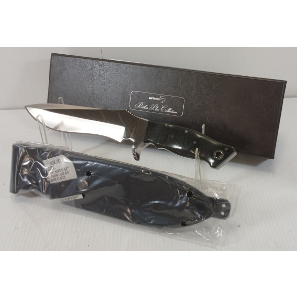 2009 BOKER PLUS KNIFE 145 W/ LEATHER SHEATH & CASE