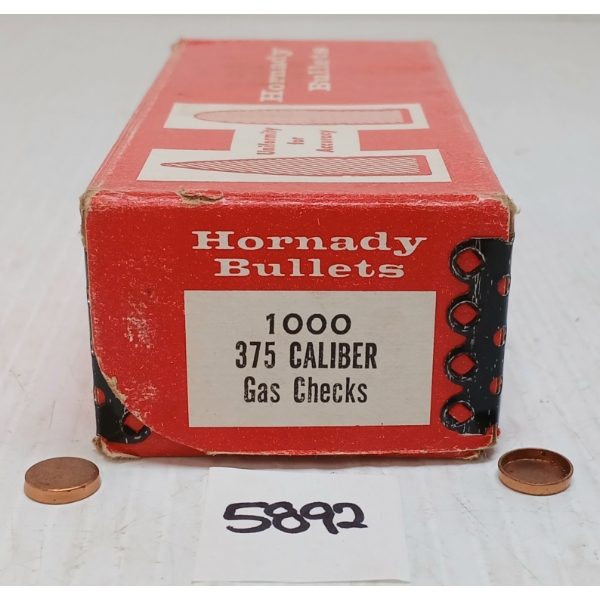 GAS CHECKS: 1000X HORNADY .375 GAS CHECKS - SEALED