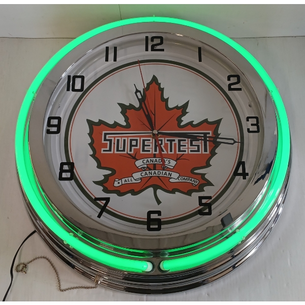 SUPERTEST NEON LIGHT UP WALL CLOCK
