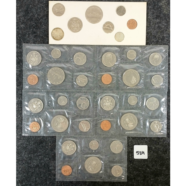 LOT OF 6 - 1968-1975 CDN UNCIRCULATED PROOF SETS