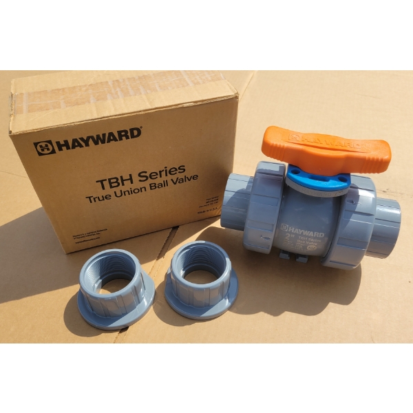 LOT OF 5 - HAYWARD TRUE UNION 2 INCH BALL VALVES