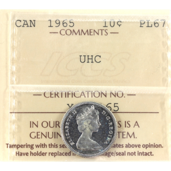 10-cent 1965 ICCS PL67 UHC