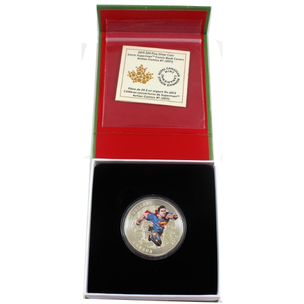 2015 $20 Iconic Superman: Action Comics #1 (2011) 1oz .9999 Fine Silver (Tax Exempt)