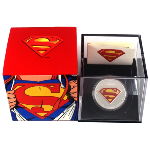 2013 $20 Superman's Shield 1oz .9999 Fine Silver (Tax Exempt)