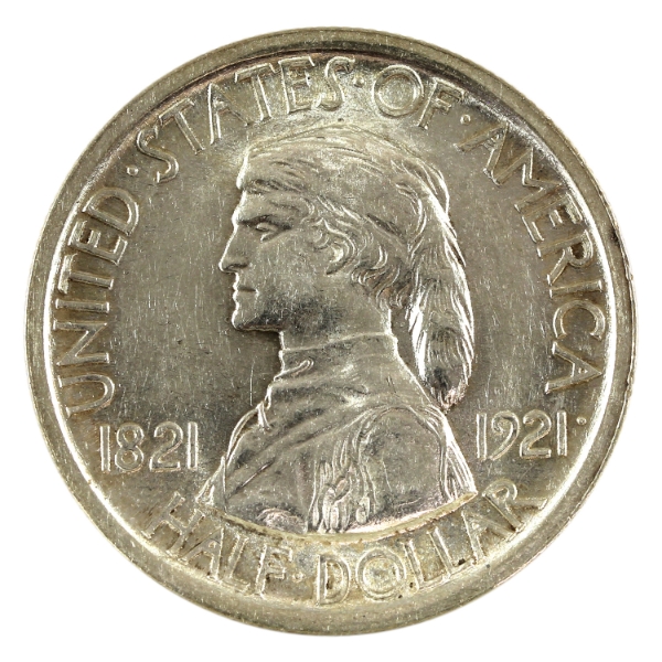 USA Silver 1921 Missouri Centennial Half Dollar Almost UNC
