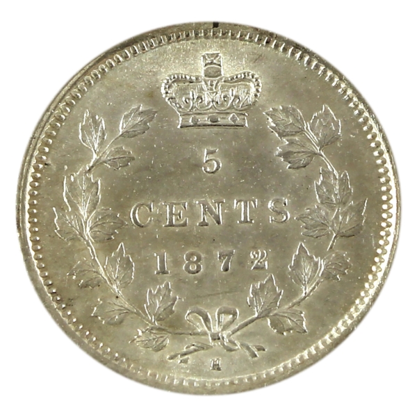5-cent 1872H Brilliant UNC