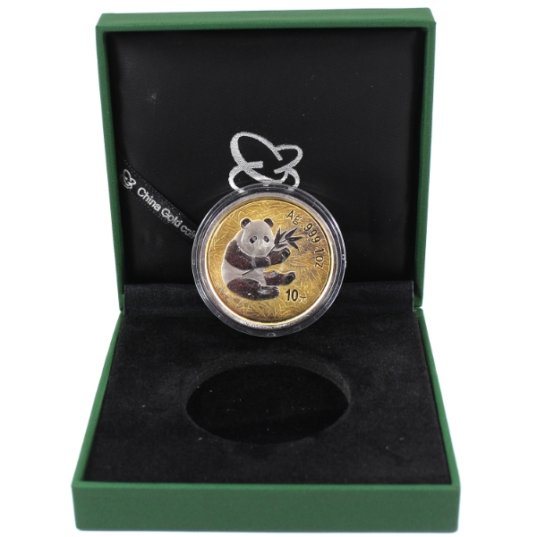 China Silver 2000 10 Yuan Panda 1oz .999 Fine Silver Coin (Tax Exempt)