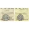Image 1 : 25-cent 1965 & 1967 ICCS MS66. 2pcs
