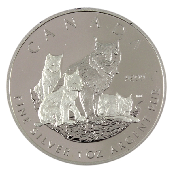1oz 2005 $5 The Lynx .9999 Fine Silver Round (Tax Exempt)