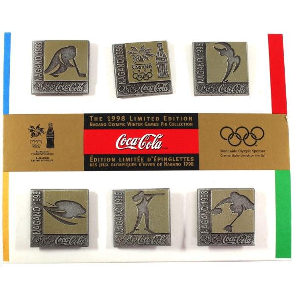 Vintage Coca-Cola 1988 Nagano Olympic Winter Games Pin Collection