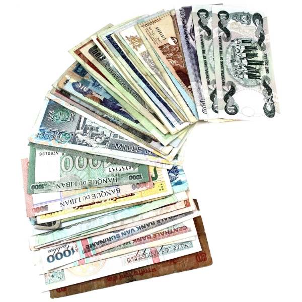 50x Mixed Denomination World Banknotes. Please check images for condition & variety. 50pcs