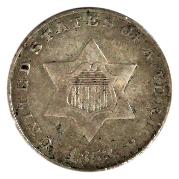 USA 1853 3-cent VF