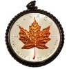 Image 1 : 2001 $5 Coloured Silver Maple Leaf 1oz .9999 Fine Silver Bezeled Pendant (Tax Exempt)
