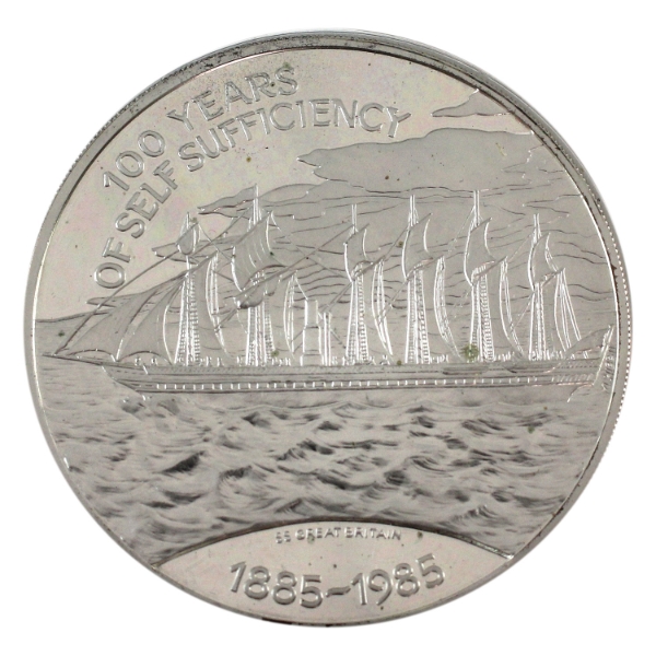 Falkland Islands 1985 25 Pounds 100th Ann. of Self Sufficiency Commemorative Silver Proof Coin