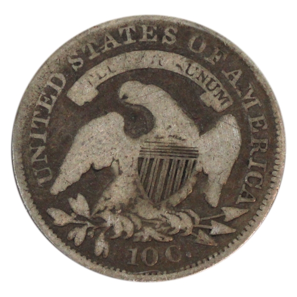 USA 1834 10-cent Small 4 VG (Scratched)