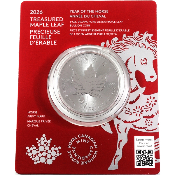 2026 $5 Treasured SML Year of the Horse Privy Premium Bullion .9999 Fine Silver Coin (Tax Exempt)
