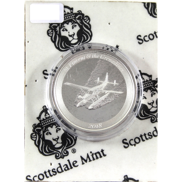Eastern Caribbean Central Bank/Scottsdale Mint 2018 $2 St. Vincent & The Grenadines Seaplane Coin