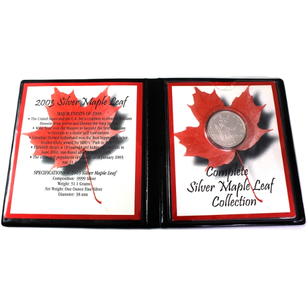 2003 $5 SML 1oz .9999 Fine Silver in First Commemorative Mint Holder (Tax Exempt)