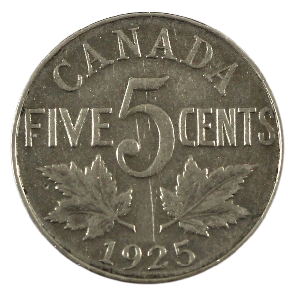 5-cent 1925 F-VF (Scratched)