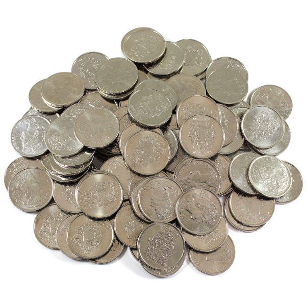 100x 50-cent 2002. 100pcs.