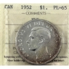 Image 1 : Silver $1 1952 NWL ICCS PL65