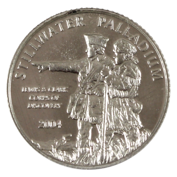 1/10oz USA 2004 Lewis & Clark Corps of Discovery Expedition Stillwater .9995 Fine Palladium