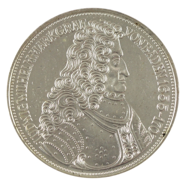 Germany-Federal Republic Silver 1955G 5 Mark 300th Ann. of the Birth of Ludwig Von Baden UNC