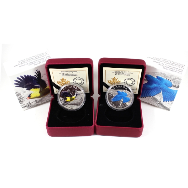 2016 $20 The Migratory Birds Convention .9999 Fine Silver Coins. 2pcs. (Tax Exempt)