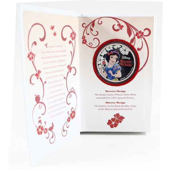 Niue 2015 $2 Disney Princesses - Snow White 1oz .999 Fine Silver Coin. (Tax Exempt)