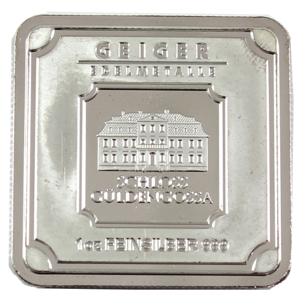 1oz Geiger Edelemetalle .999 Fine Silver Bar (Tax Exempt)