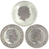 Image 2 : 3x Australia 2011-2017 $1 Fine Silver Rounds. 3pcs. (Tax Exempt)